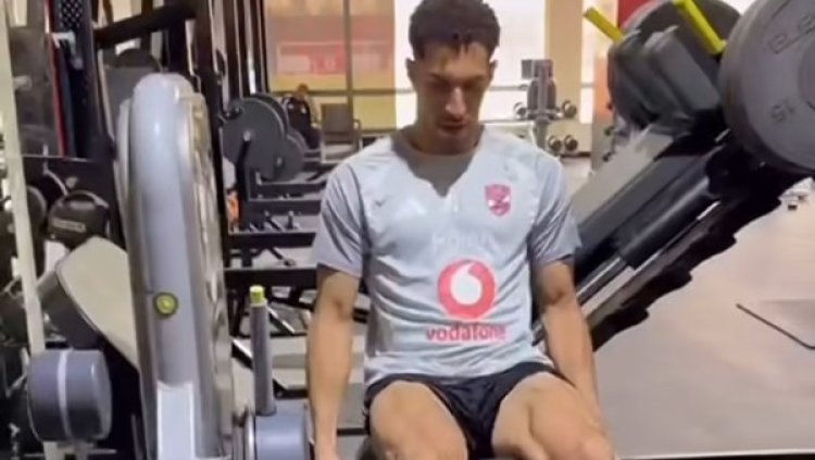 في الجيم.. مصطفى شوبير يواصل تدريباته قبل مواجهة الزمالك
