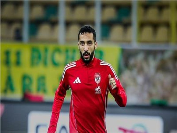 كريم فؤاد يواصل جلسات العلاج الطبيعي على هامش مران الأهلي