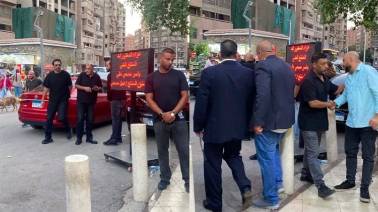 حمزة العيلي ومحمد جمعة يقدمان واجب العزاء في المنتج الفني الراحل ياسر صبحي