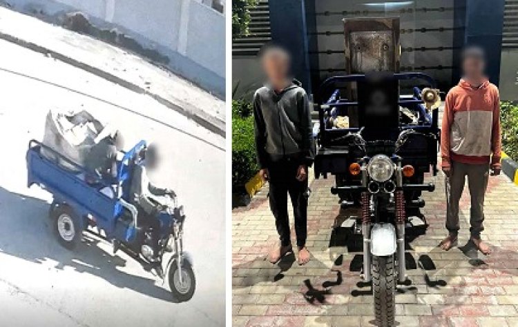 القبض على المتهمين بسرقة مبردة مياة من أمام مصنع فى بني سويف 