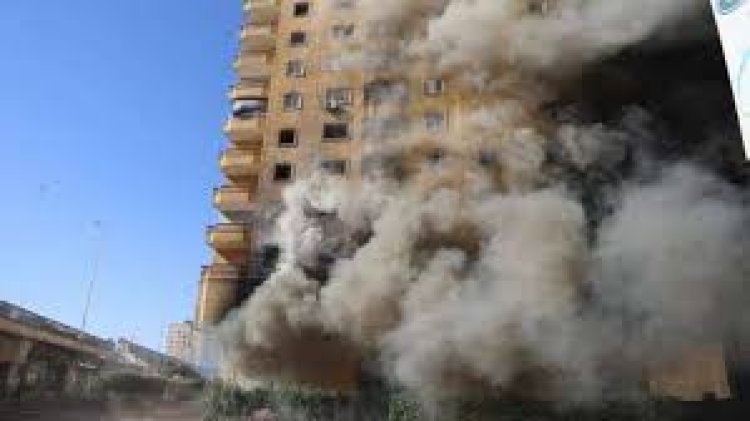 إخماد حريق اندلع في حريق مكون من 6 طوابق بعين شمس