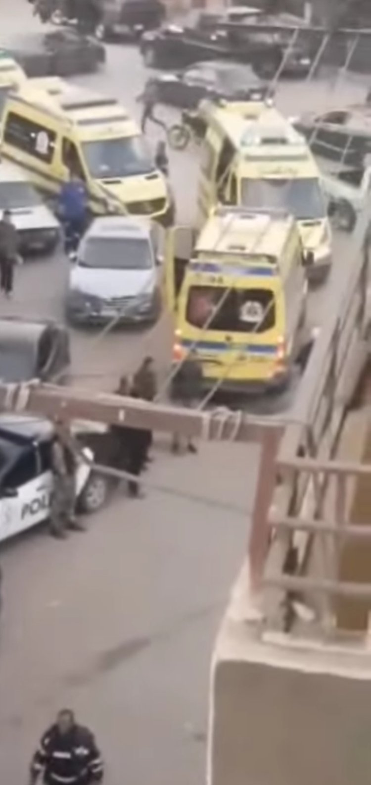 مصرع 6  أشخاص  فى حريق هائل داخل مصحة  أمام كلية العلوم بمنطقة بنها