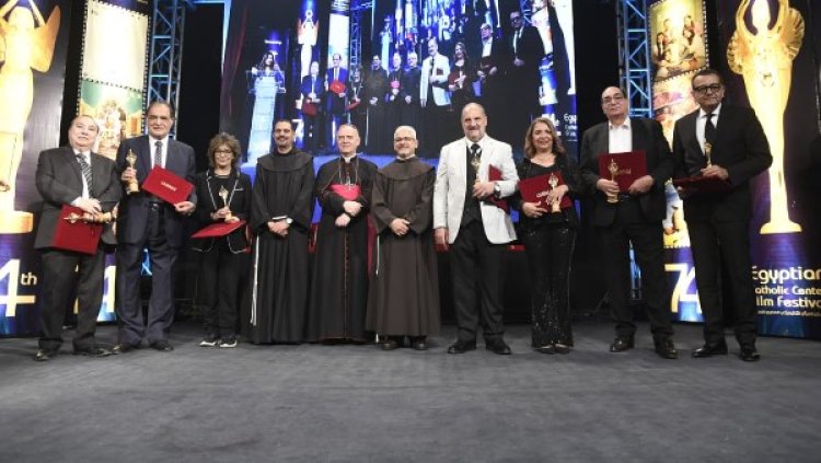 تكريم خالد الصاوي ورياض الخولي .. لقطات من افتتاح مهرجان المركز الكاثوليكي