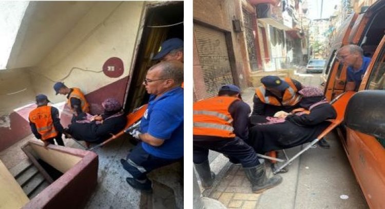مش قادرة تتحرك.. الشرطة تنقل مسنة للمستشفى في البحيرة