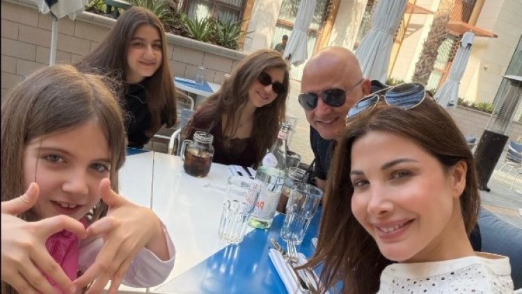 نانسي عجرم تشارك جمهورها لحظة عائلية مع زوجها وبناتها الثلاثة