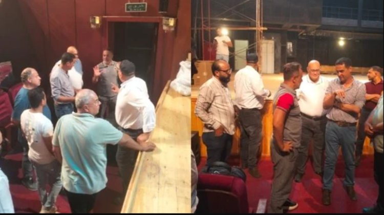 إيهاب فهمي يتابع تطوير مسرح مصر استعدادًا لافتتاحه قريبًا
