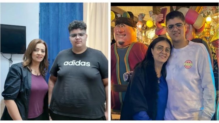 بطلة مسلسل "الحاج متولي".. أحدث ظهور للفنانة مونيا بصحبة نجلها بعد فقدانه 100 كيلو من وزنه