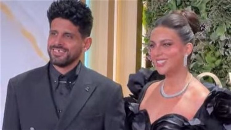 بعد شائعات انفصالهما..  حمدي الميرغني وإسراء عبدالفتاح على كاربت «Joy Awards