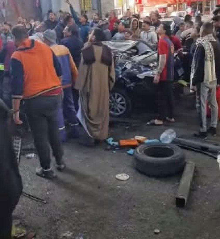 سقوط سيارة ملاكي من أعلى كوبري أكتوبر