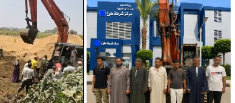 ضبط طرفي مشاجرة بالقليوبية استخدم أحدهم "حفار" للتلويح ضد آخرين بسبب خلافات على أرض زراعية