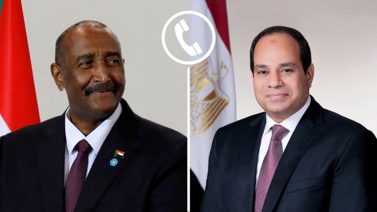 الرئيس السيسي يهنئ  رئيس مجلس السيادة السوداني  بمناسبة عيد الفطر المبارك