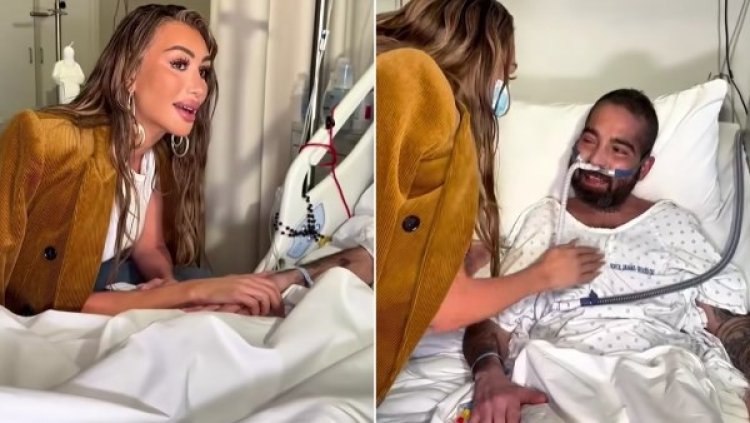 لفتة إنسانية من مايا دياب.. زيارة مريض بالمستشفى تحقق أمنيته بلقائها