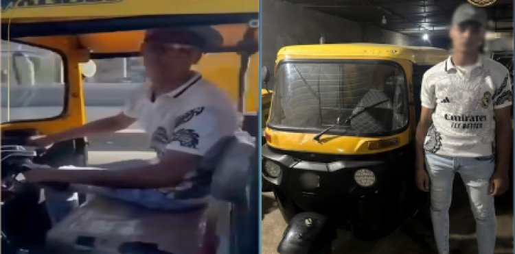 القبض على سائق توك توك لتعديه على مواطن صوره أثناء السير عكس الإتجاة 