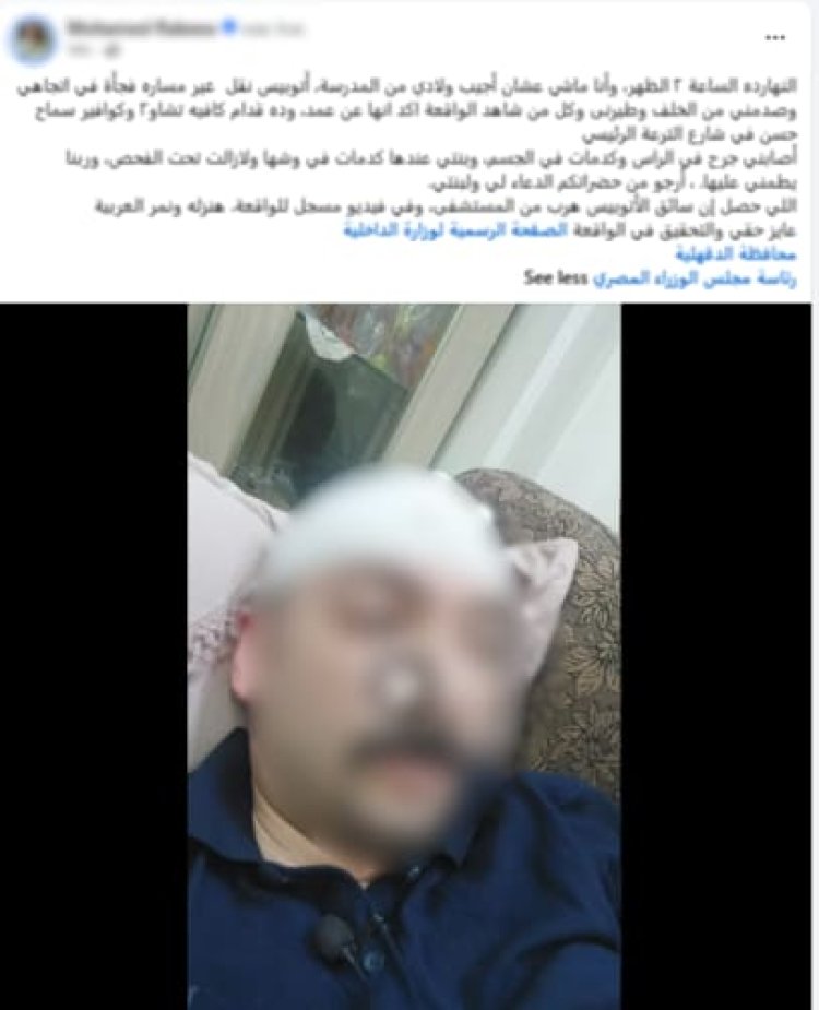 أتوبيس يدهس رجل وابنته في الدقهلية.. والأمن يكشف تفاصيل الفيديو