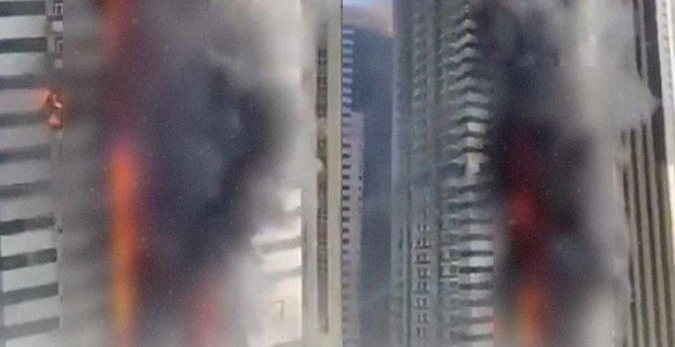 اندلاع حريق في برج مكون من 67 طابق في دبي