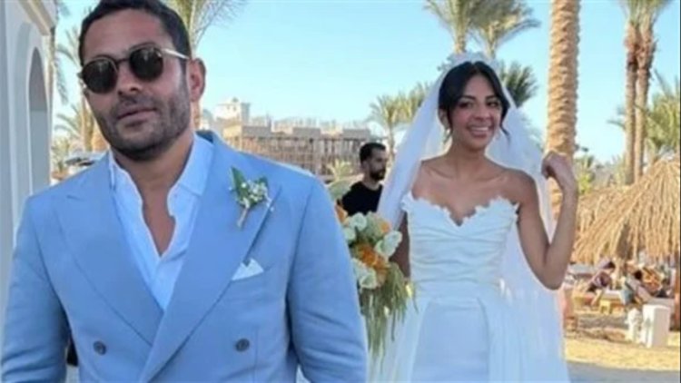 الصور الأولى من حفل زفاف تميم يونس على فتاة من خارج الوسط الفني