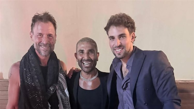 في أحدث ظهور له.. أحمد سعد مع سانت ليفانت ووالده: كان لقاء جميل