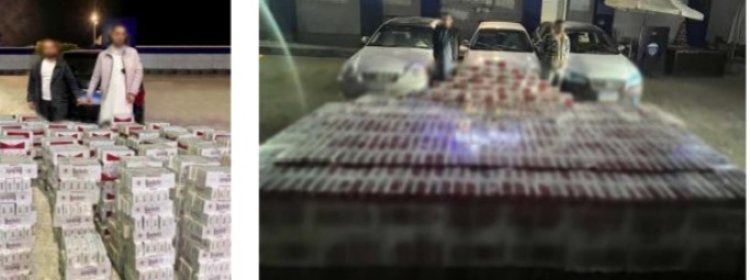 ضبط 4 أشخاص وبحوزتهم أكثر من 61 ألف عبوة سجائر مهربة ومجهولة المصدر بمطروح