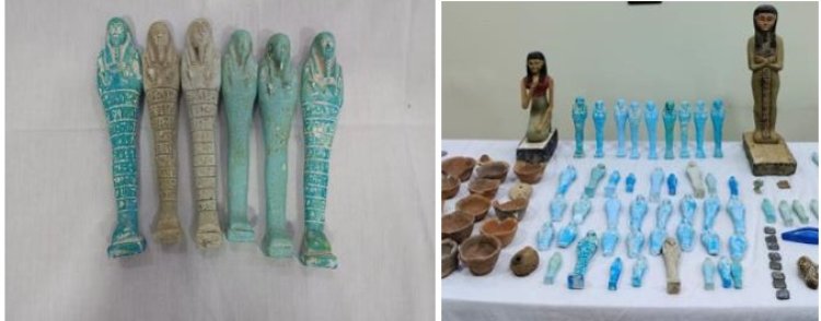 ضبط 509 قطع أثرية نادرة بحوزة شخص في أسيوط