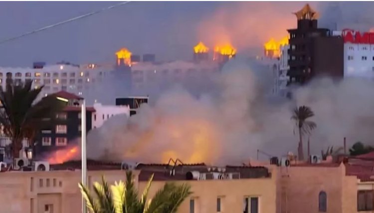 السيطرة على حريق داخل ممشى بورتو مارينا في الساحل الشمالي