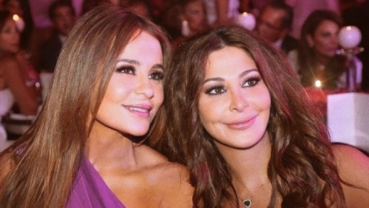 صلح كارول سماحة وإليسا فى عزاء المنتج وليد مصطفى بلبنان