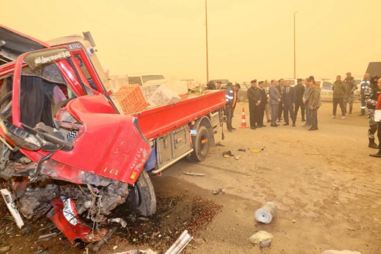 الحصيلة النهائية في حادث السادات.. مصرع 8 وإصابة 4 في تصادم ربع نقل وجامبو بالمنوفية