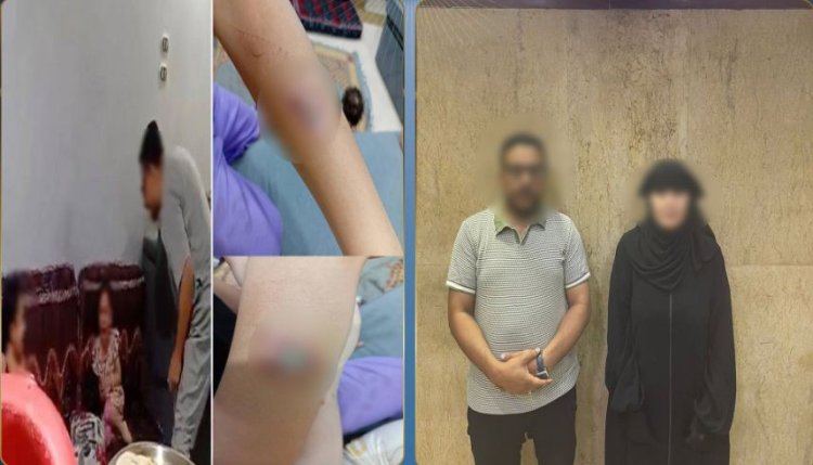 بعد تصدره التريند .. القبض على الأب والأم فى واقعة  فيديو تعذيب طفلين في حلوان