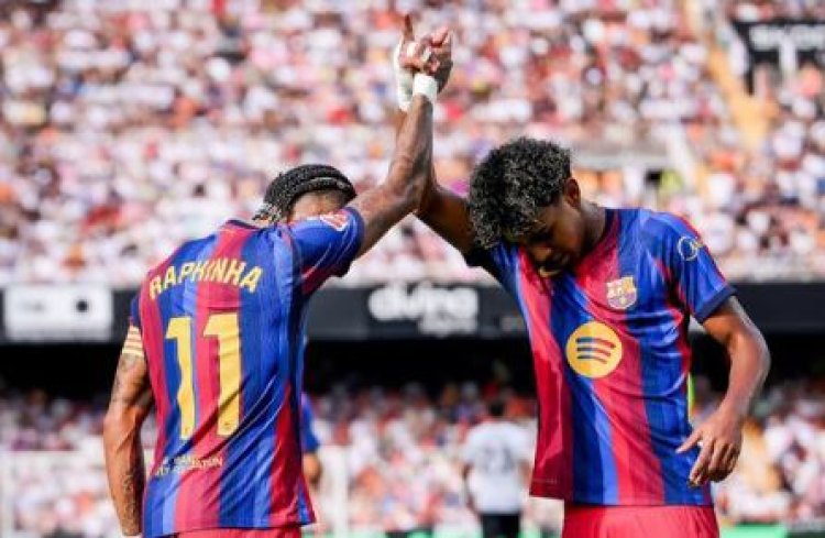 في غياب حمزة عبدالكريم.. برشلونة يسحق فالنسيا بخماسية في الدوري الإسباني