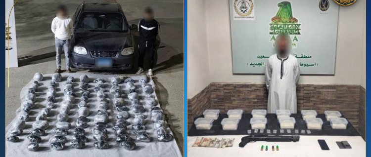 مصرع 3 عناصر إجرامية شديدة الخطورة وضبط آخرين في حملات استهدفت بؤر تجارة المخدرات بعدة محافظات بمضبوطات 128 مليون جنيه 