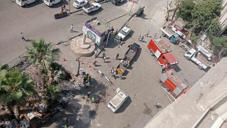 السيطرة على انفجار خط غاز بأول فيصل بعد اصطدام لودر.. دون إصابات