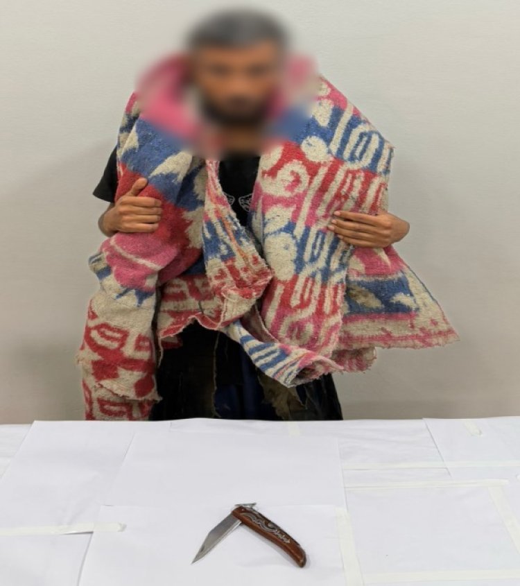 ضبط مهتز نفسياً يحمل سلاحاً أبيض بالإسماعيلية بعد تداول مقطع فيديو