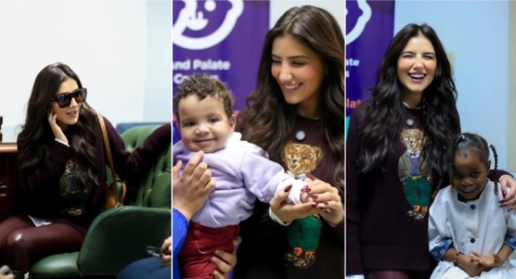 خلال زيارة لأحد المستشفيات.. مي عمر تقدم الدعم للأطفال المصابين بالشفة الأرنبية