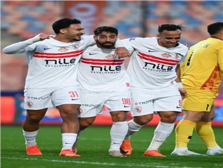 الزمالك يتقدم على بتروجت بهدفين في الشوط الأول