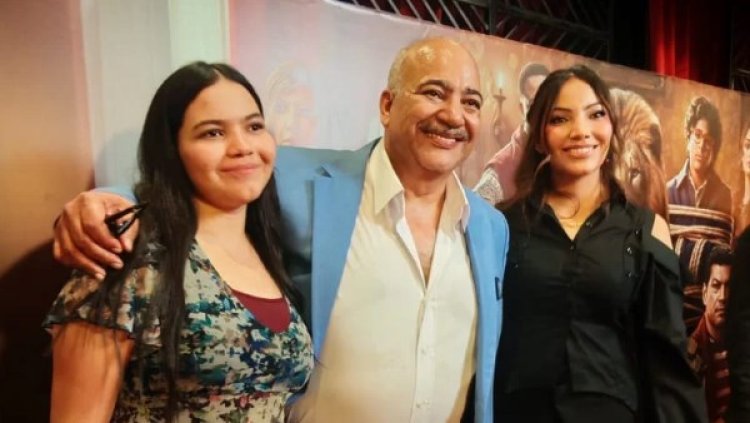 ابنتا بيومي فؤاد تدعمانه في العرض الخاص لفيلم «شيش دو»