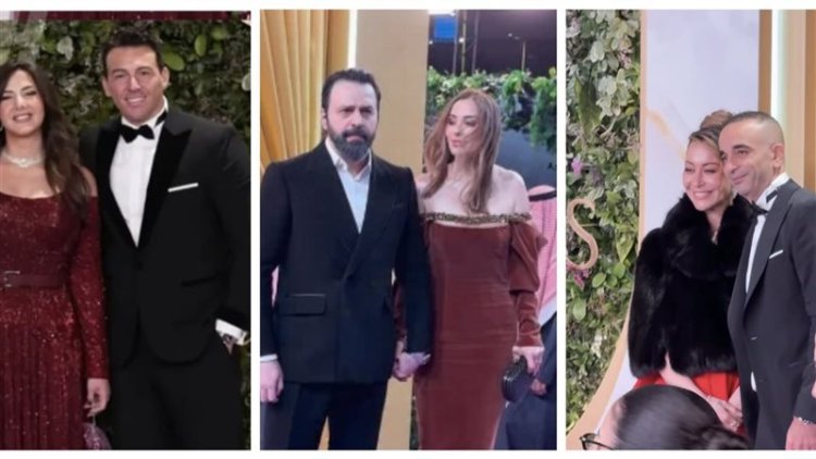 أبرزهم منه شلبي وزوجها احمد الجنايني..  كابلز على اللافندر كاربت في جوي أوورد