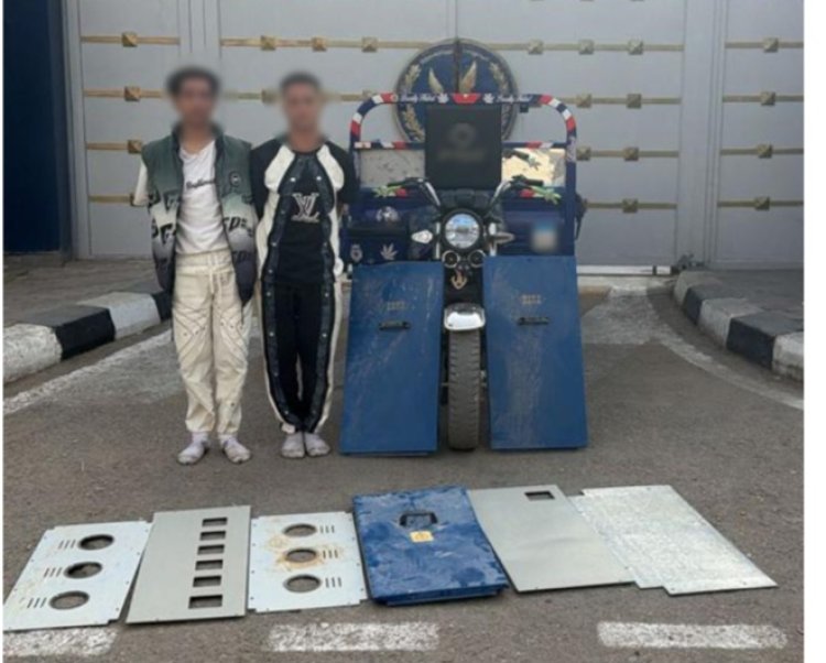 ضبط عاطلين سرقا أجزاء حديدية من كشك كهرباء بالقطامية