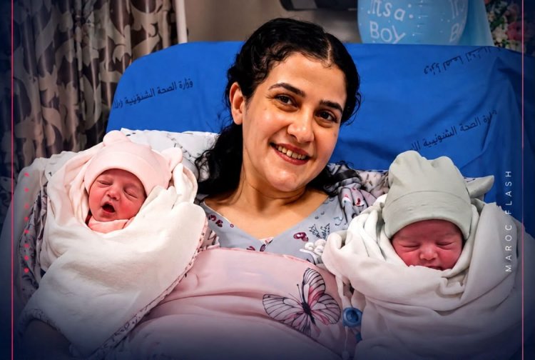 زوجة الأسير باسل الأسمر تنجب توأمًا بنطفة مهربة من سجون الاحتلال