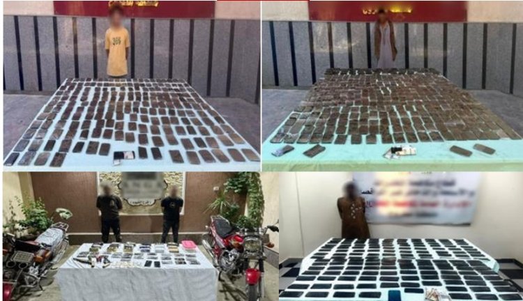 مصرع عنصرين شديدي الخطورة وضبط بؤر إجرامية بحوزتهم مواد مخدرة وأسلحة نارية